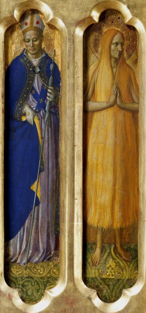 페루지노 제단화_툴루즈의 성 루도비코와 이집트의 성녀 마리아_by Fra Angelico_in the National Gallery of Umbria in Perugia_Italy.jpg